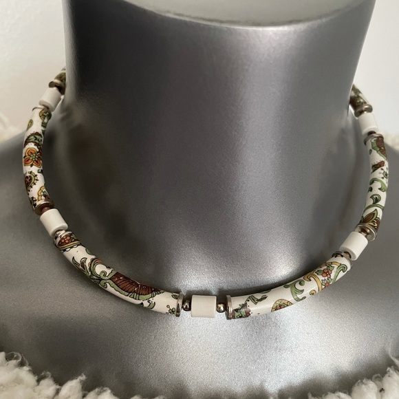 Porcelain Choker Hook Clasp Vintage Made in Japan - Picture 13 of 13